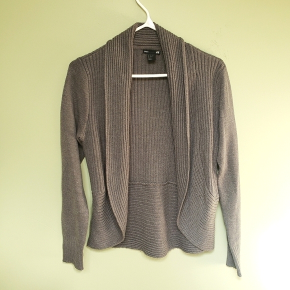 🌿 3/$20 🌿 H&M Knitted Open Cardigan Gray Size Small - Picture 1 of 5